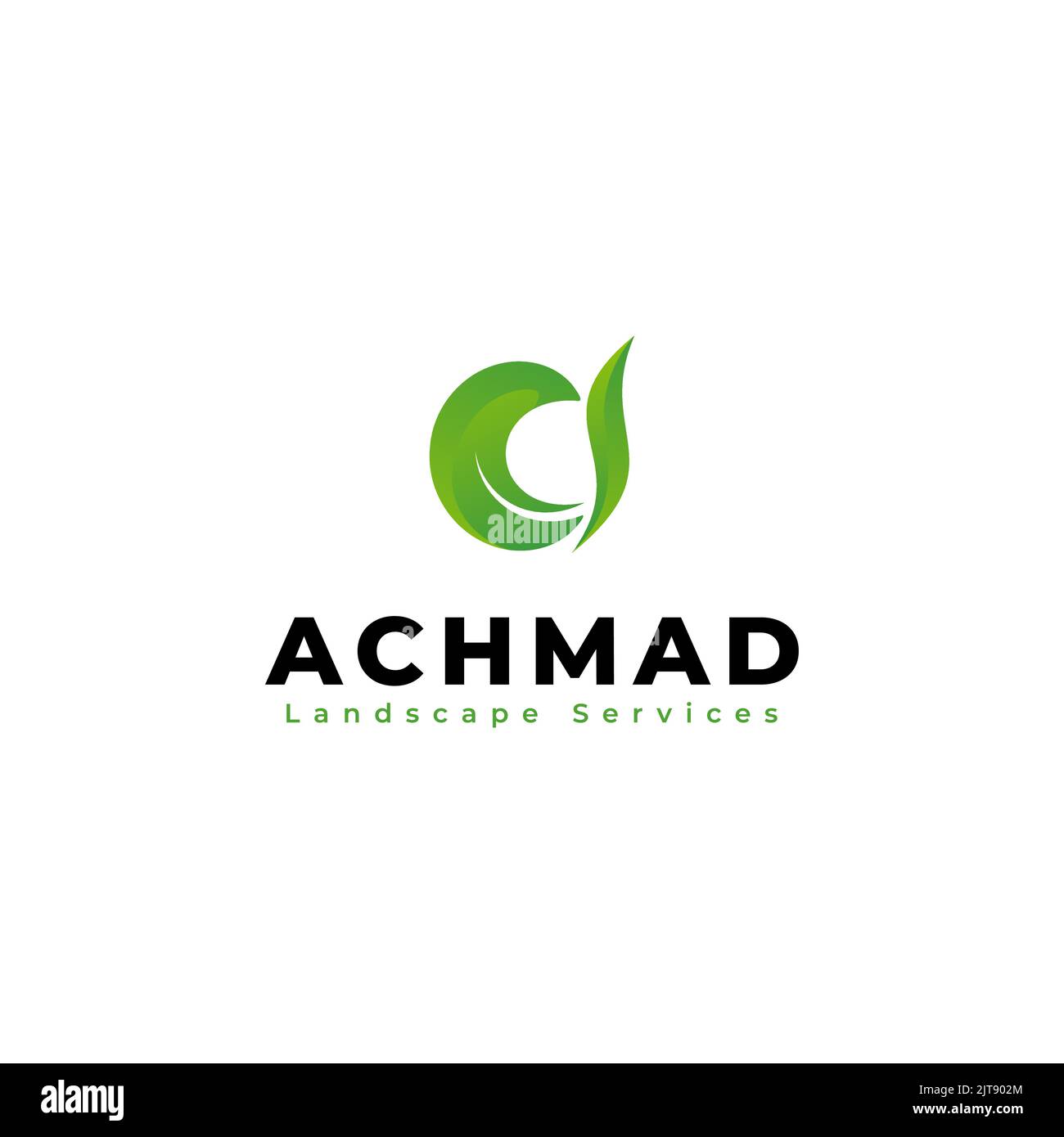 Green nature logo, leaf logo, letter A logo, vector format Stock Vector ...