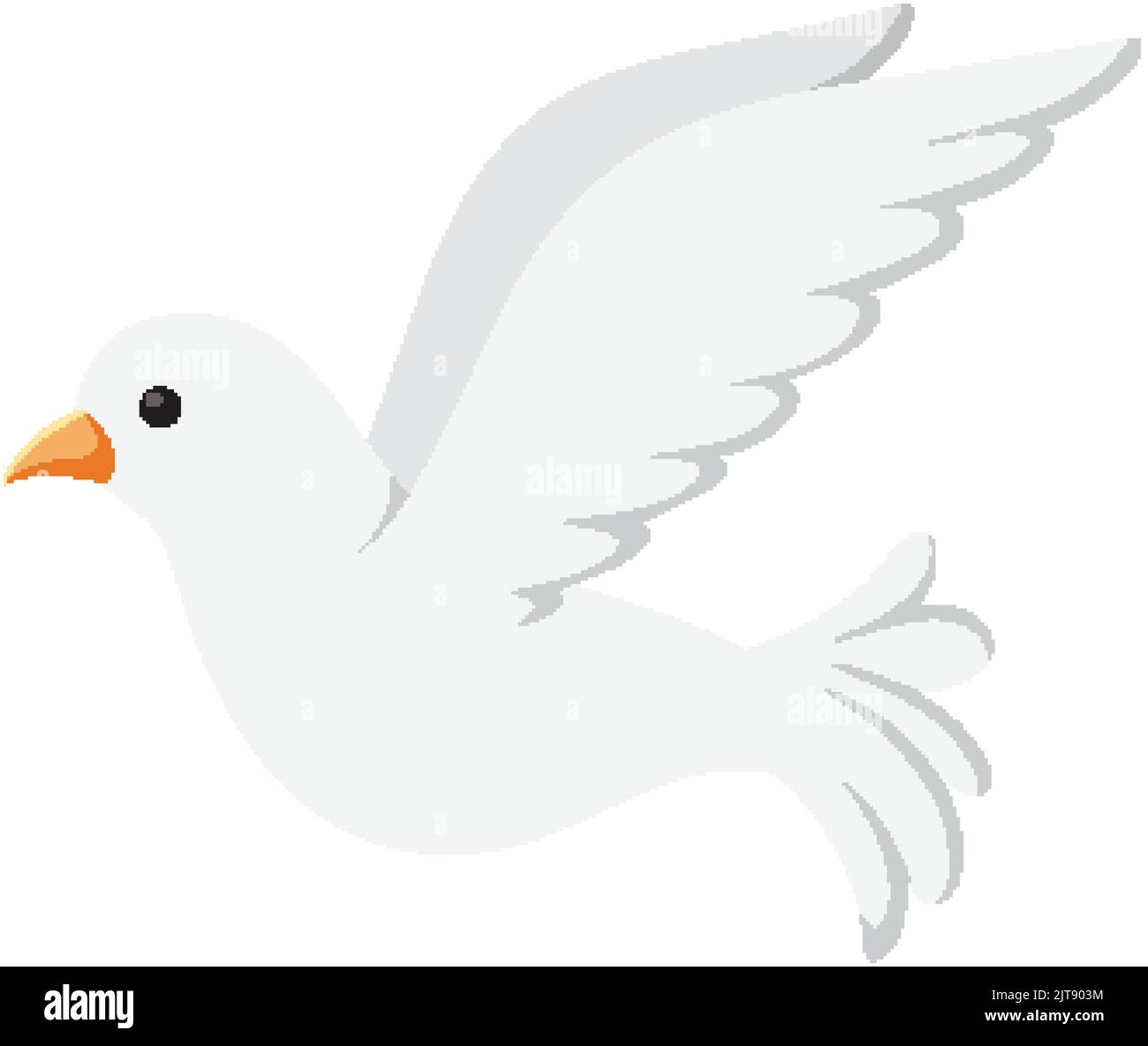 White dove bird isolated illustration Stock Vector Image & Art Alamy