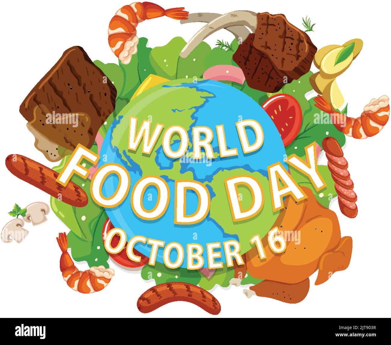 World Food Day Banner Template illustration Stock Vector Image & Art ...