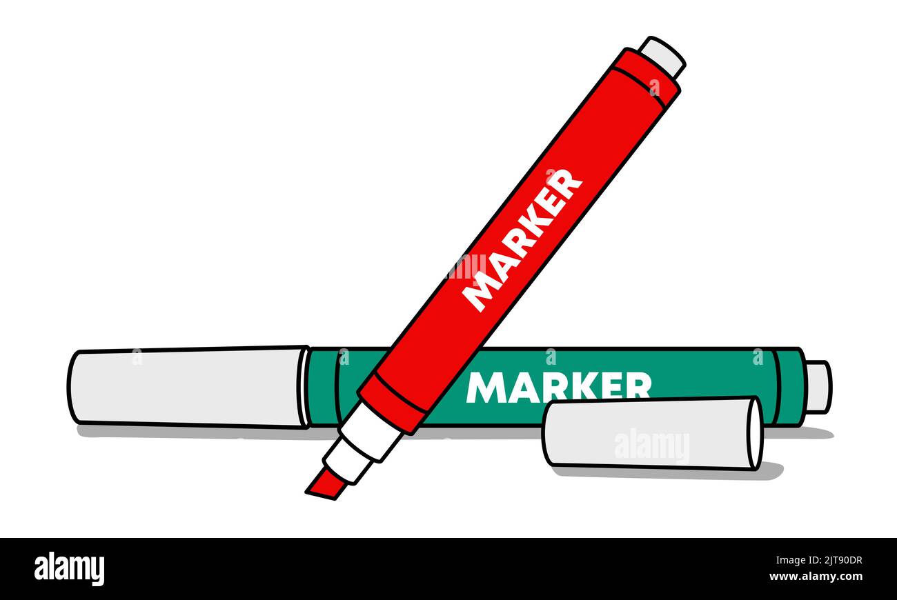 Colorful marker pen for Children and School. Kids vivid painting tools