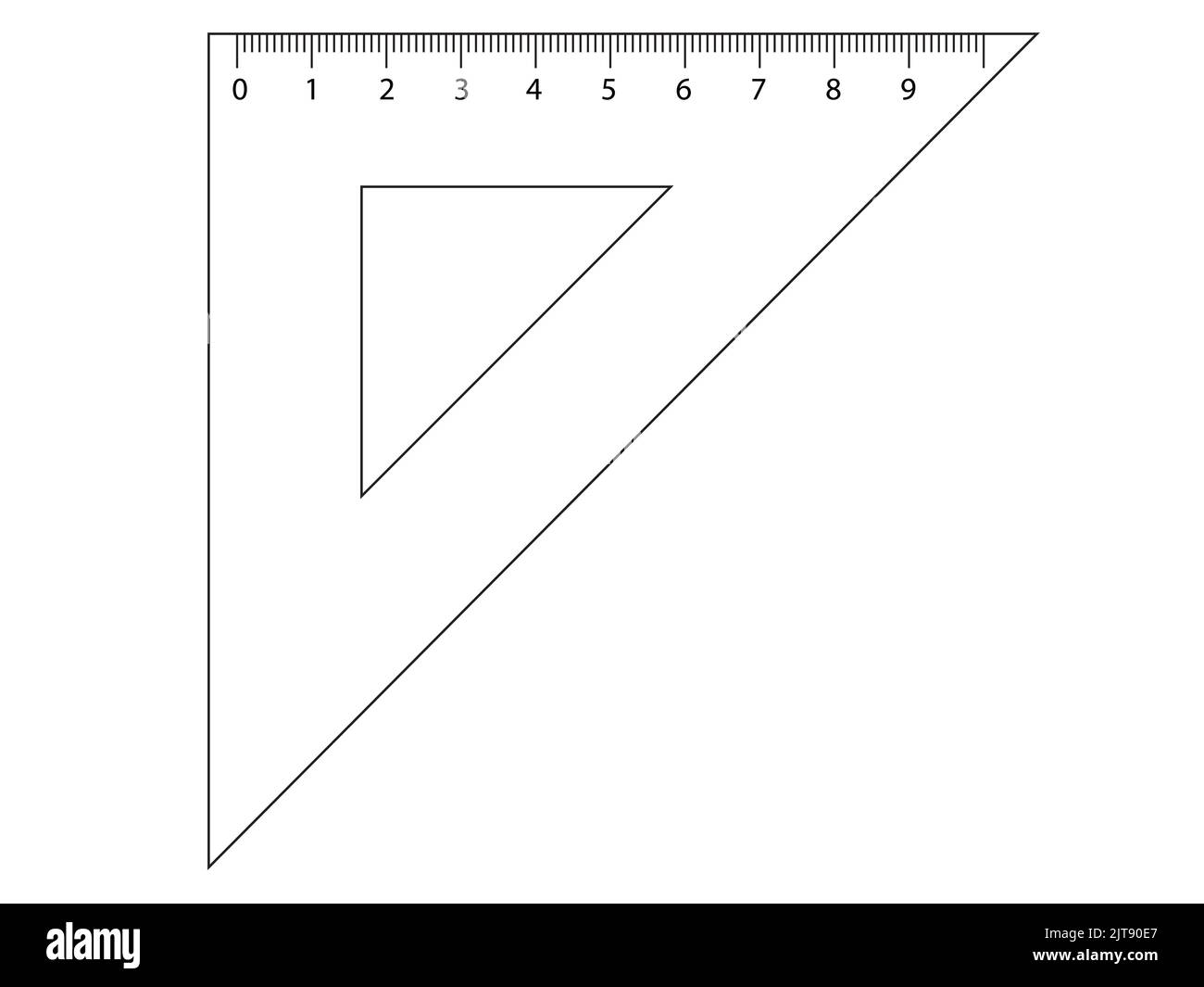 Measuring tool. Ruler, Triangle Ruler for school and business. Vector illustration Stock Vector