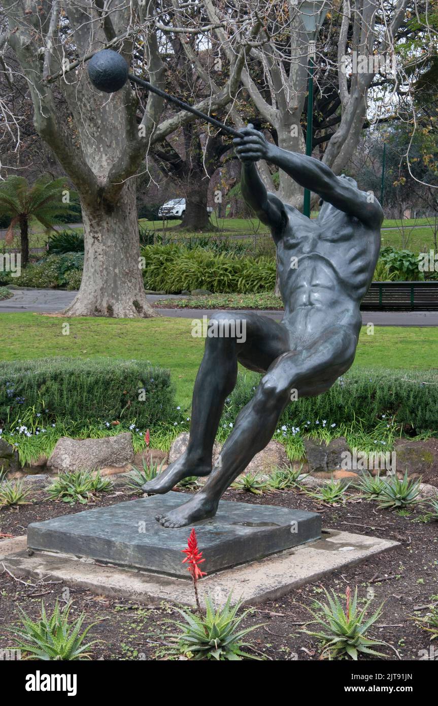 The Pathfinder by sculptor John Robinson, Queen Victoria Gardens, Melbourne, Australia Stock Photo