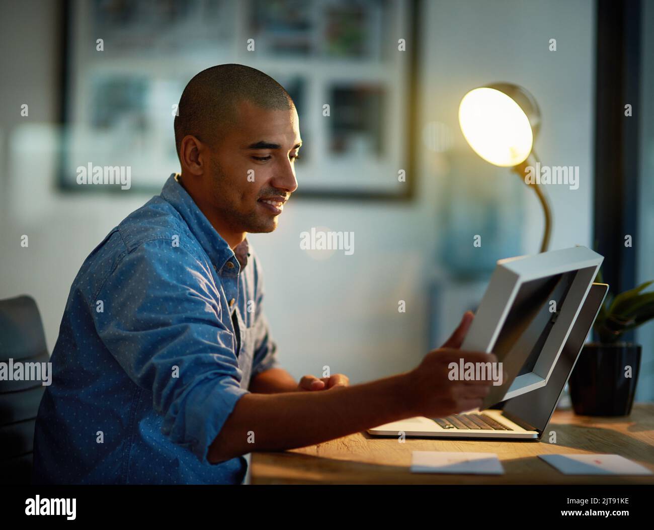 Businessman at the desk, office gadgets and supplies Stock Photo - Alamy
