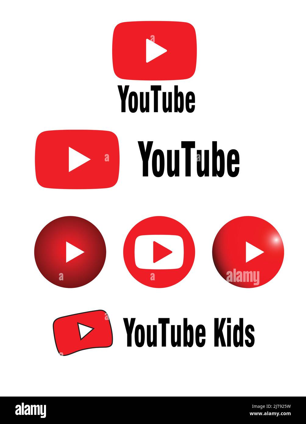 youtube logo youtube kids logo vector Stock Vector