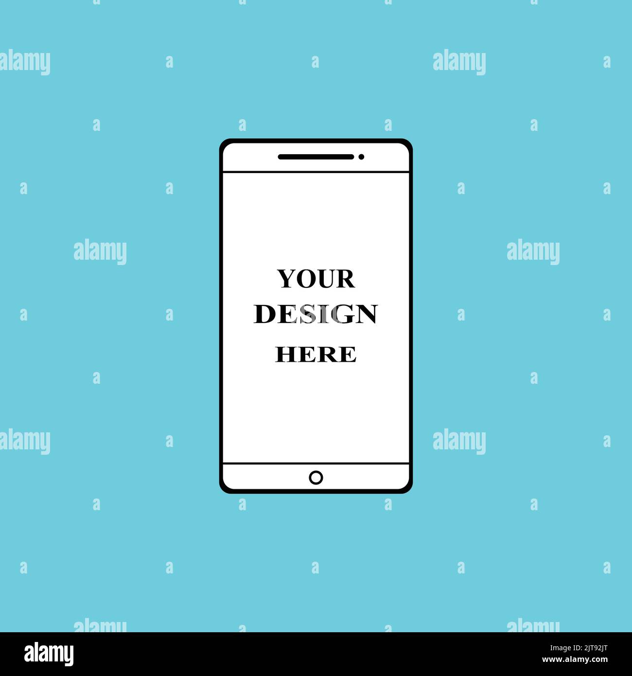 Mobile phone template design technology sticker icon Stock Vector