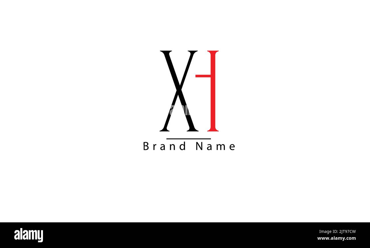 XH HX X H abstract vector logo monogram template Stock Vector