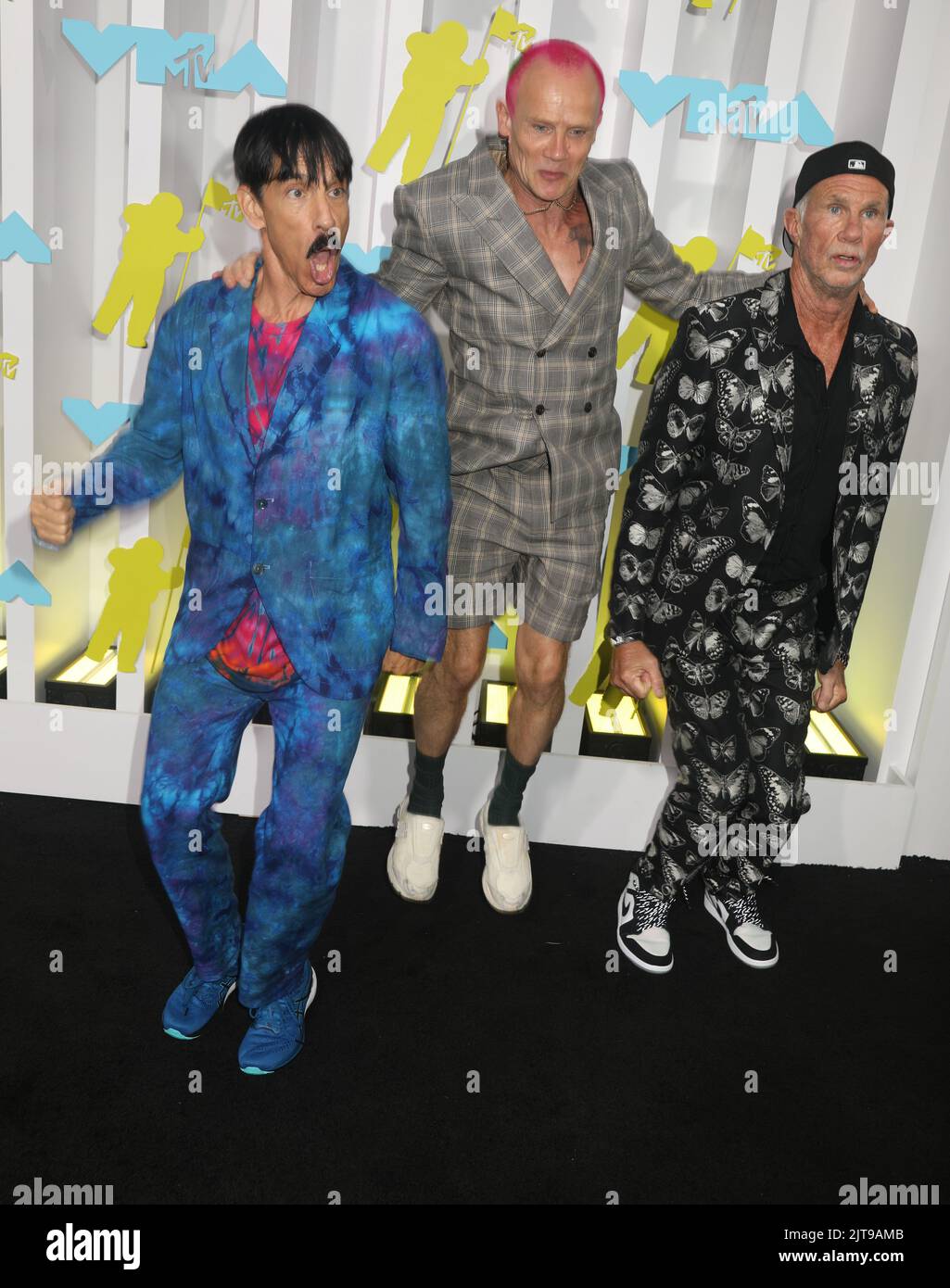 August 28, 2022, Newark, New York, USA ANTHONY KIEDIS, FLEA and CHAD