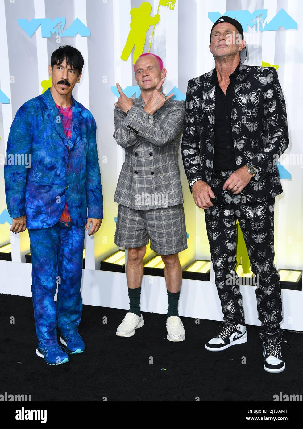 August 28th, 2022. Newark, USA. The Red Hot Chili Peppers arriving at