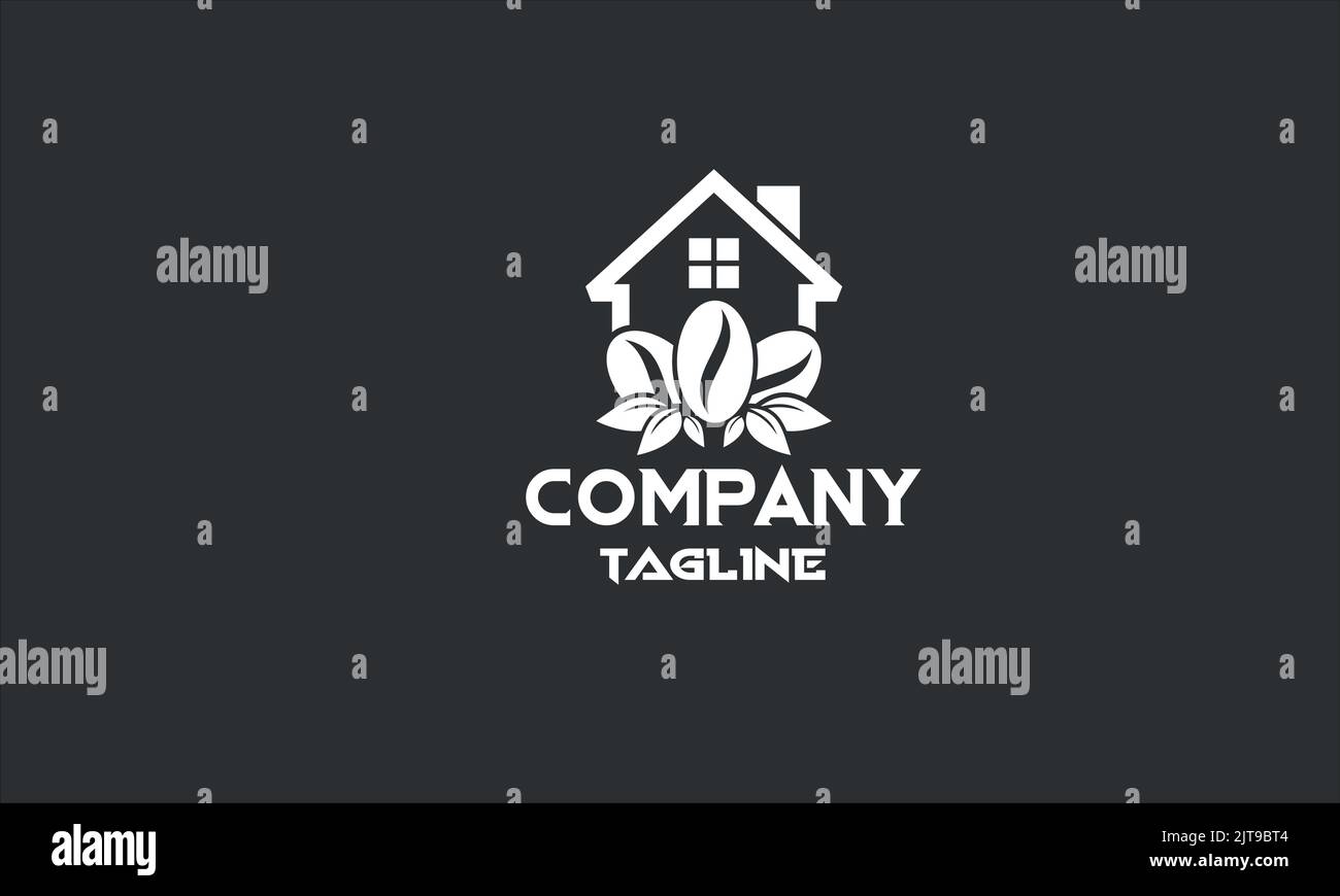 minimal coffee house logo template Stock Vector