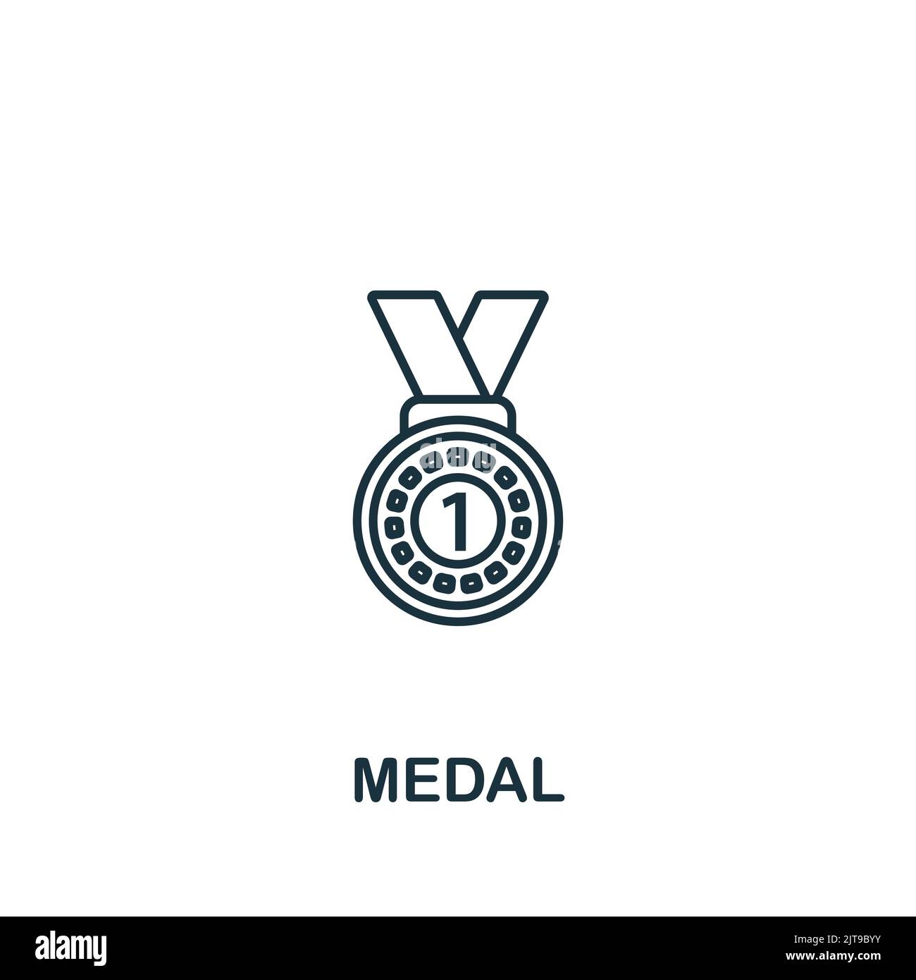 Medal icon. Line simple Success icon for templates, web design and