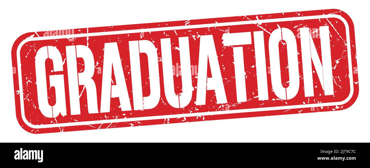 GRADUATION text written on red grungy stamp sign Stock Photo - Alamy