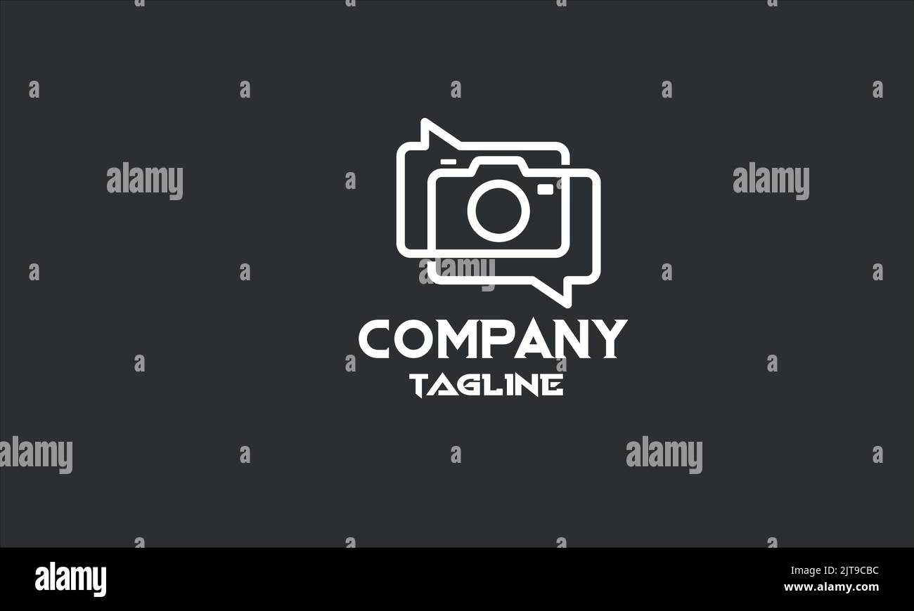 minimal camera chat logo template Stock Vector Image & Art - Alamy