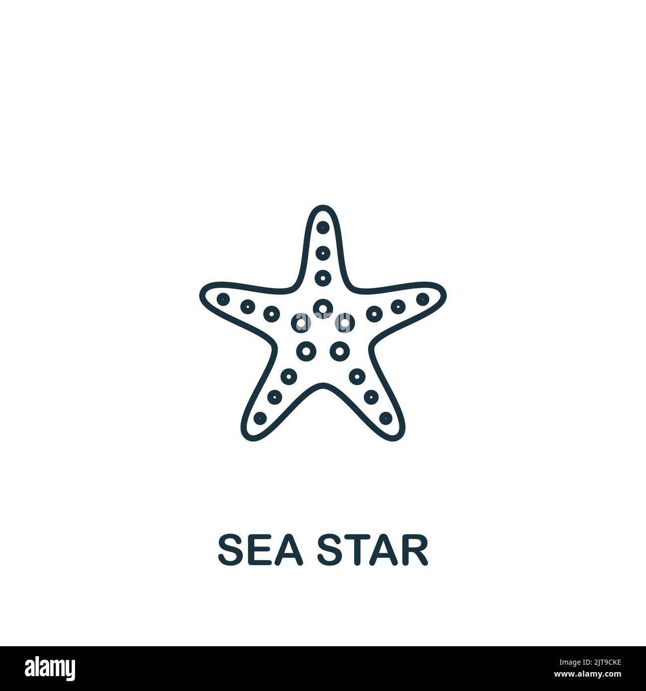 Sea Star icon. Line simple Summer icon for templates, web design and infographics Stock Vector