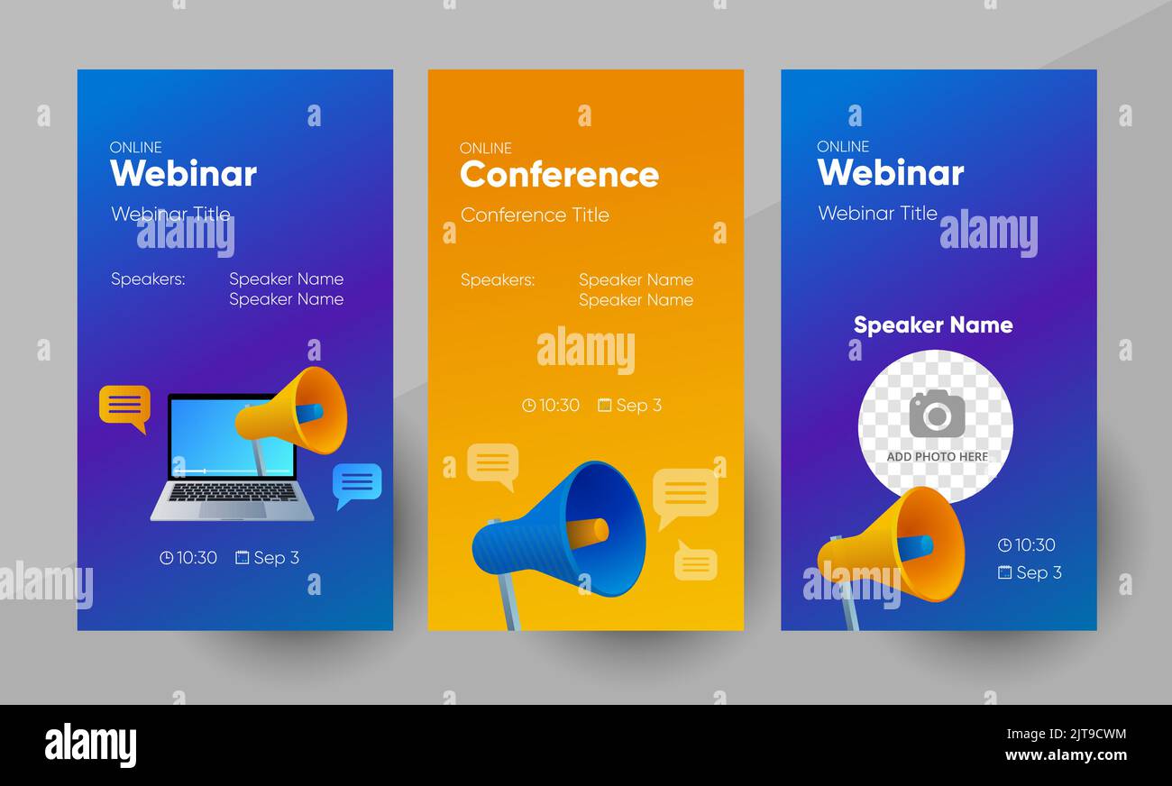 Social media story or post template for webinar, conference, event or