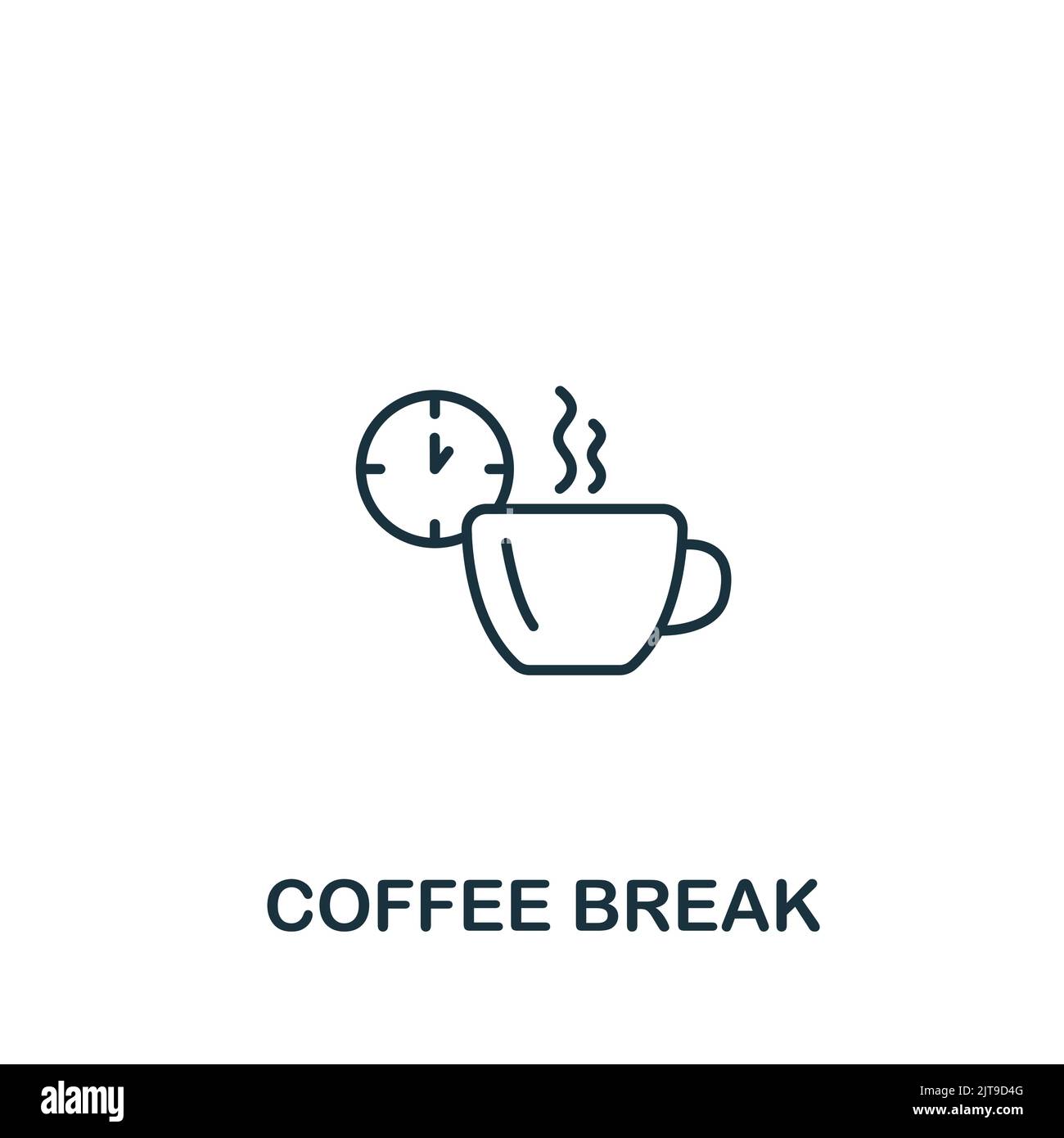 Coffee Break icon. Line simple icon for templates, web design and ...