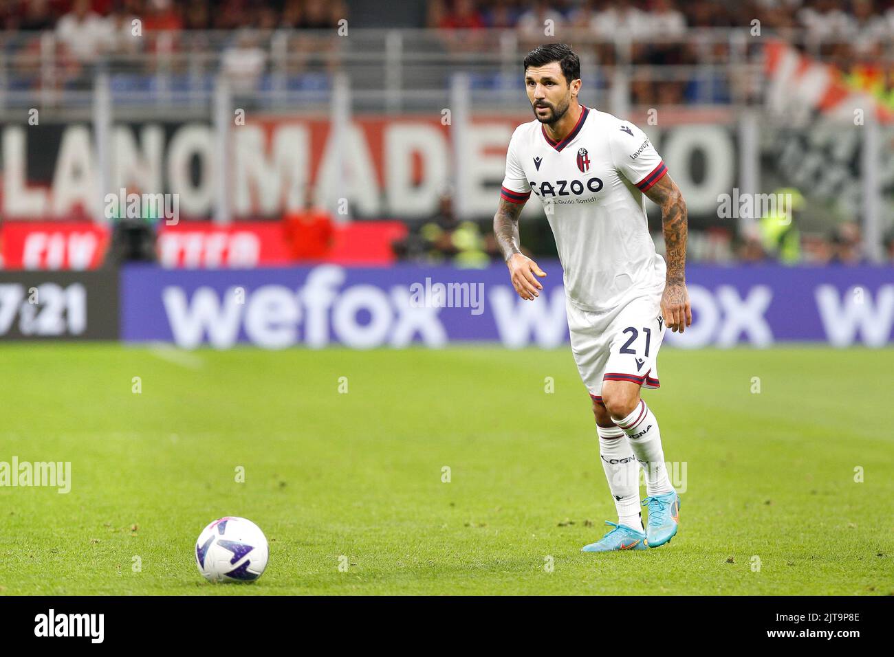 Italy, Milan, aug 27 2022 Roberto Soriano (Bologna midfielder) ready