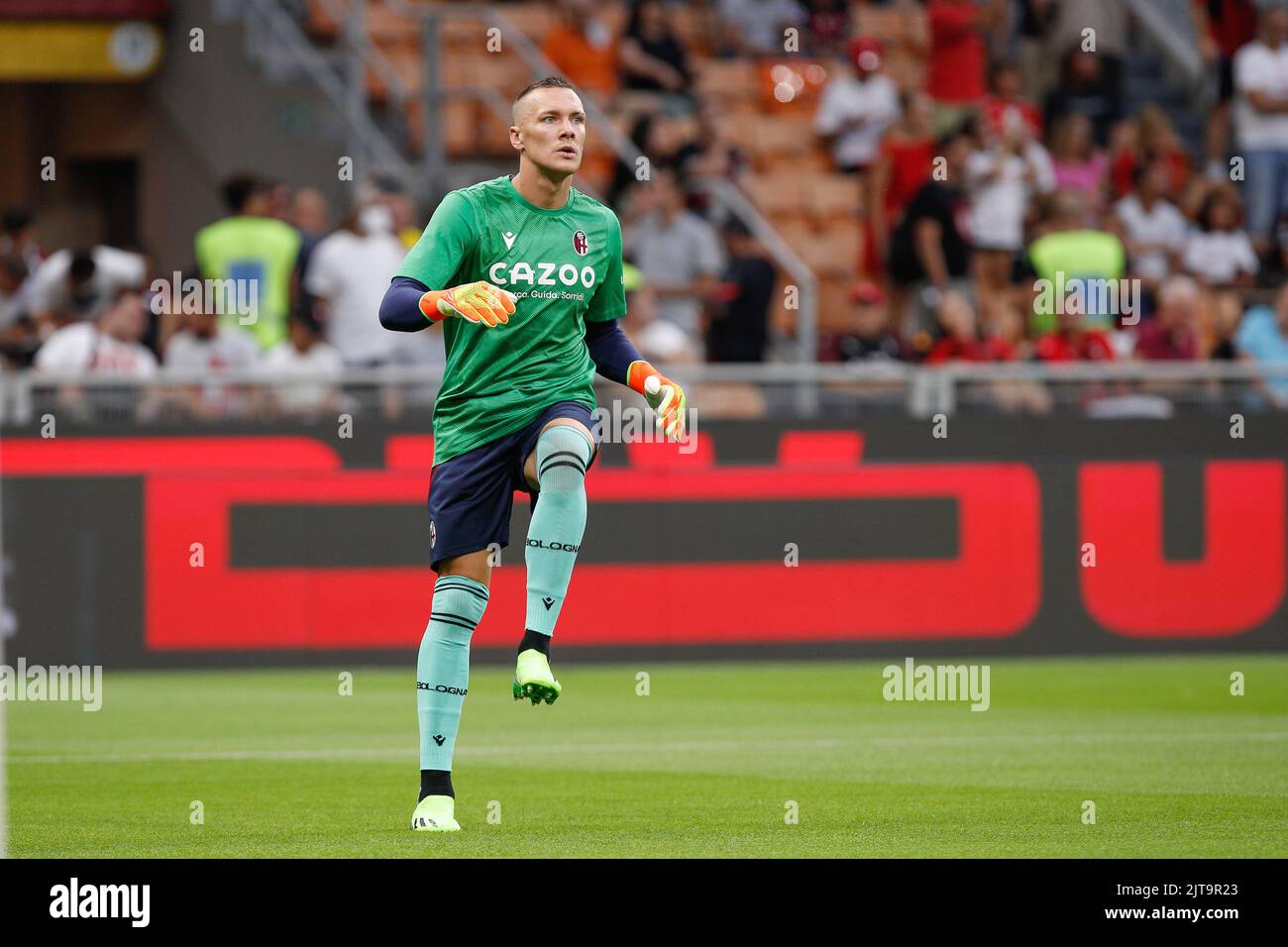 Italy, Milan, aug 27 2022 Lucasz Skorupski (Bologna goalkeeper) during