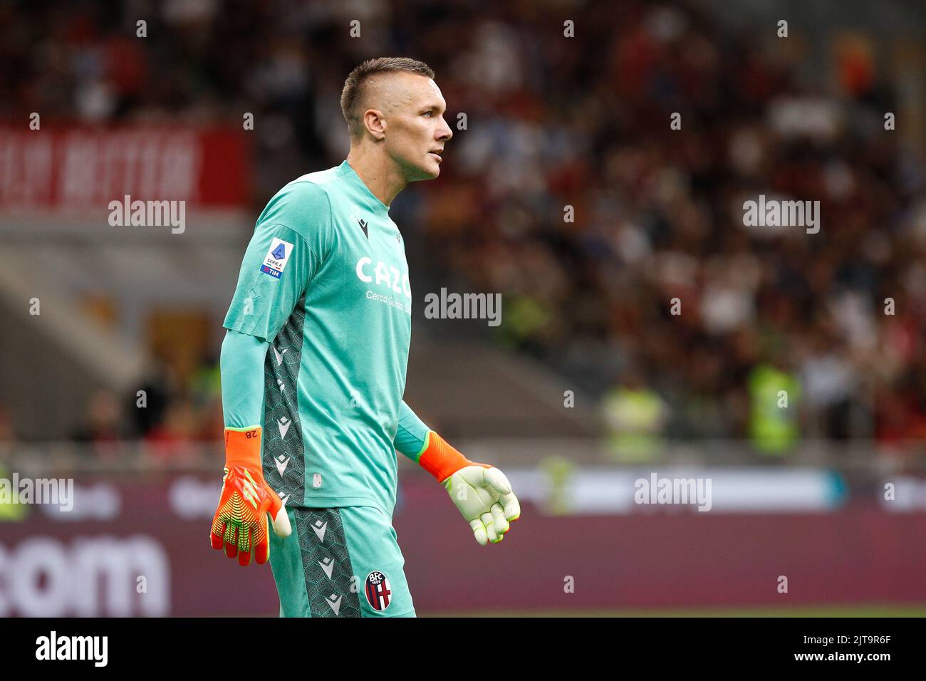 Italy, Milan, aug 27 2022 Lucasz Skorupski (Bologna goalkeeper