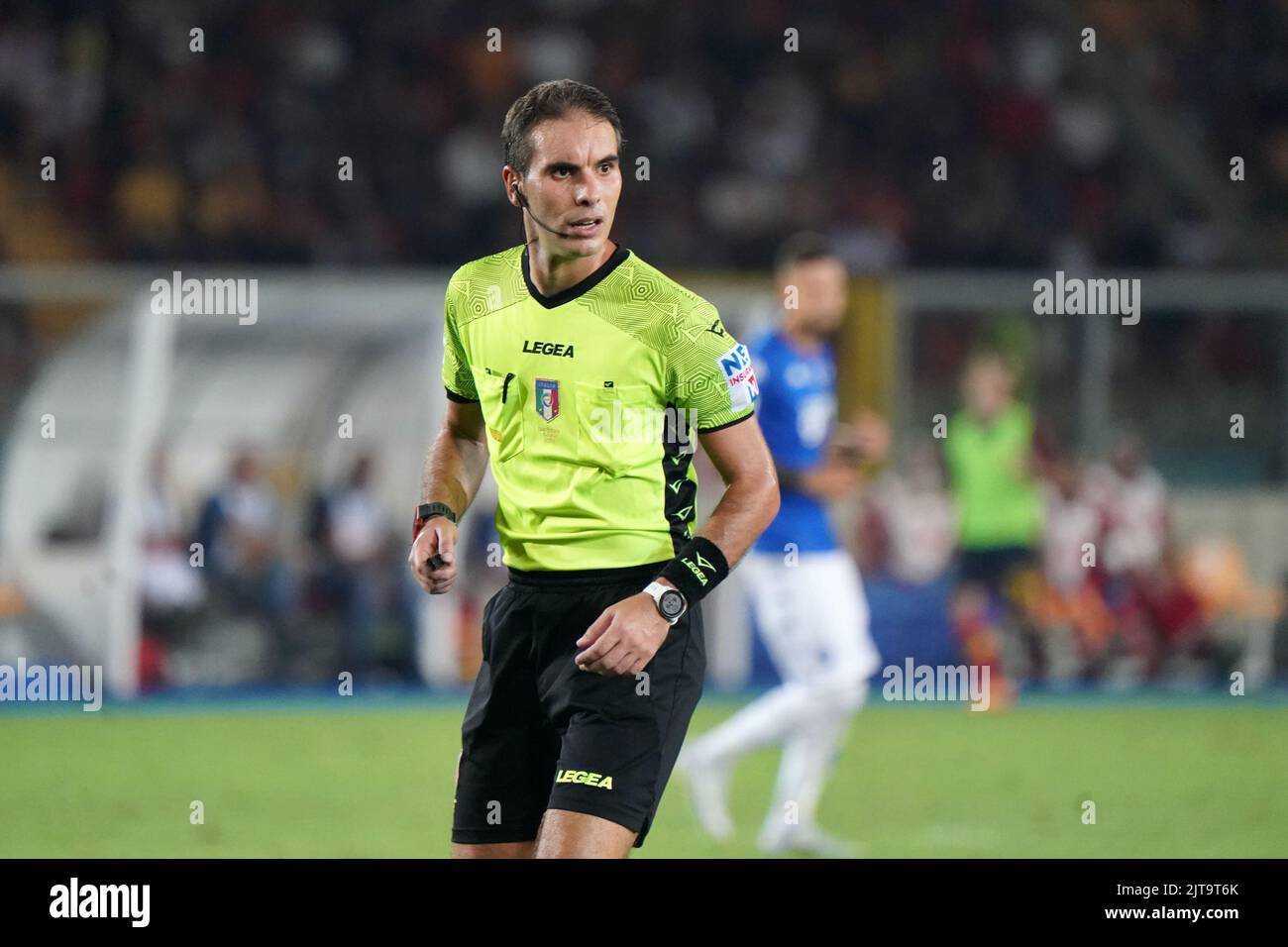 Via Del Mare stadium, Lecce, Italy, August 28, 2022, the referee