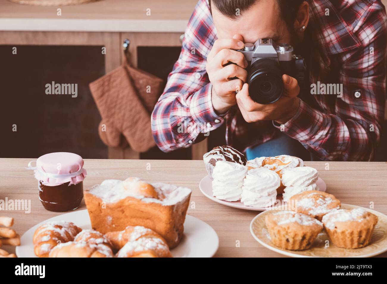 food photography homemade sweet bakery pastries Stock Photo
