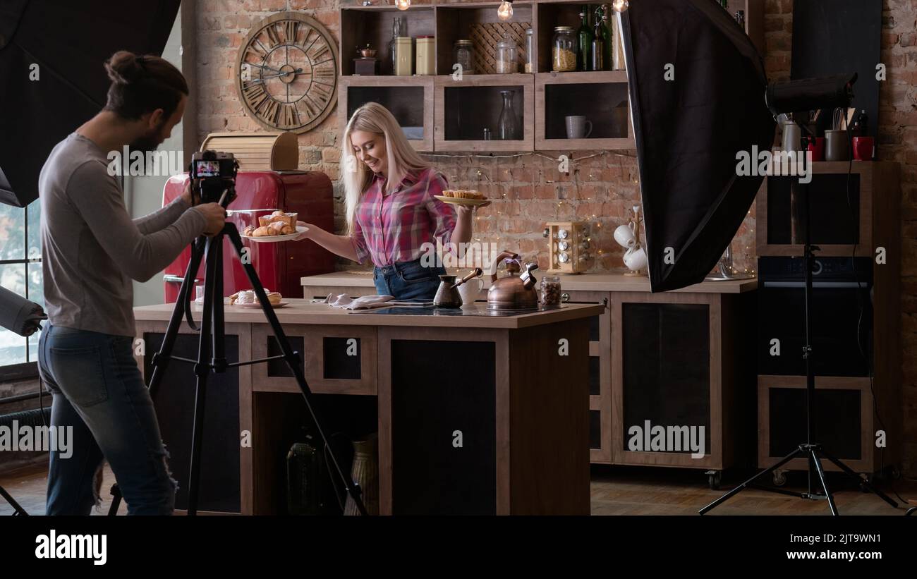 homemade bakery cooking blog backstage photography Stock Photo