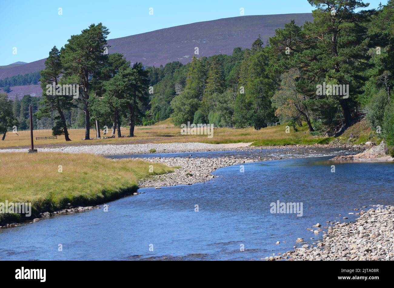 River Dee near Braemar, The Cairngorms National Park, Scotland Stock