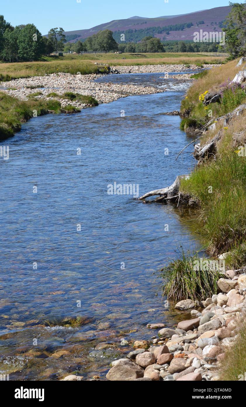 River Dee near Braemar, The Cairngorms National Park, Scotland Stock