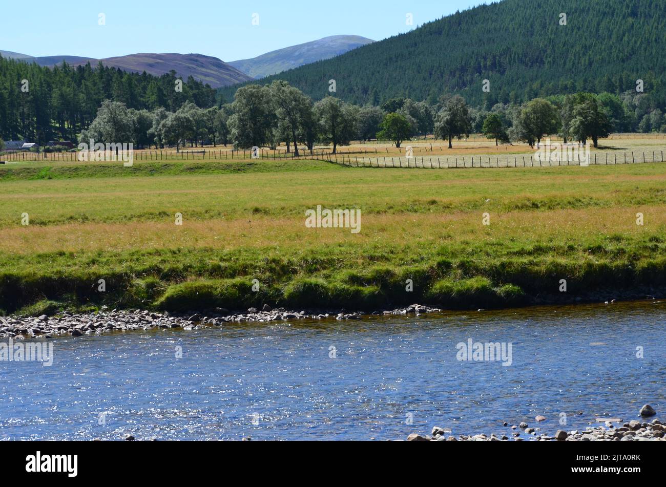 River Dee near Braemar, The Cairngorms National Park, Scotland Stock