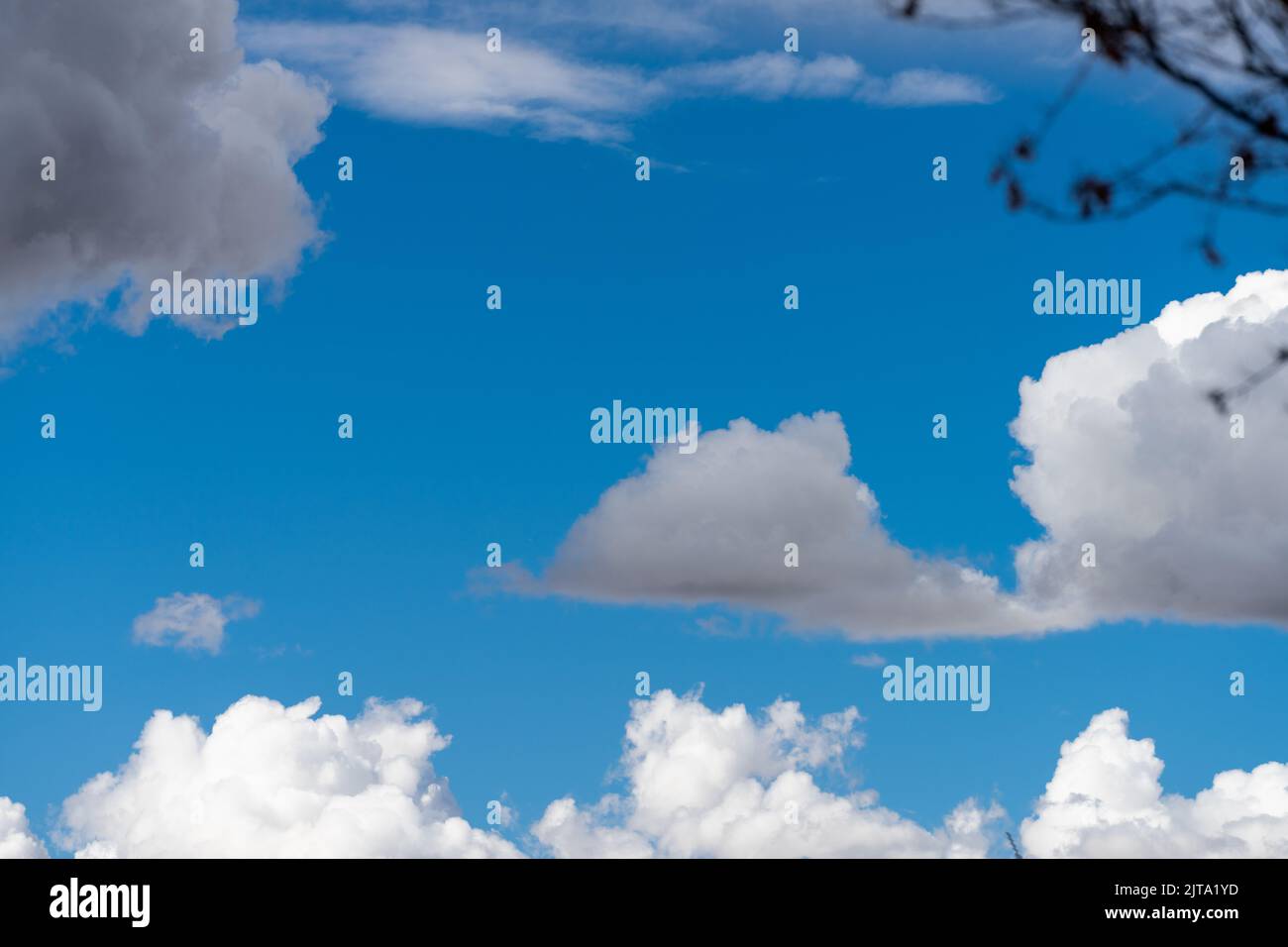 Skies with clouds forming storm over the fields of Spain Stock Photo ...