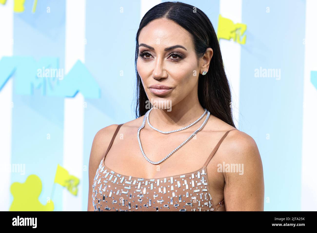 NEWARK, NEW JERSEY, USA - AUGUST 28: Melissa Gorga arrives at the 2022