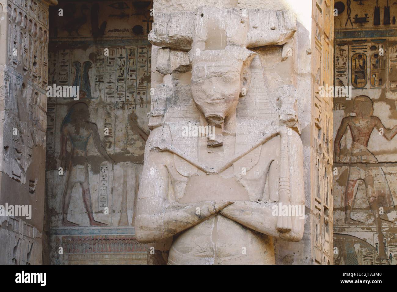 Ancient Egyptian Statues of the Medinet Habu, Mortuary Temple of ...