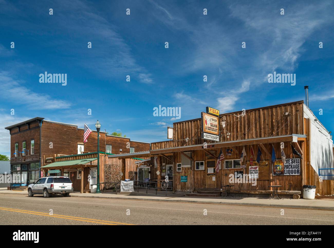 Historical shops in town of Ten Sleep, Wyoming, USA Stock Photo Alamy