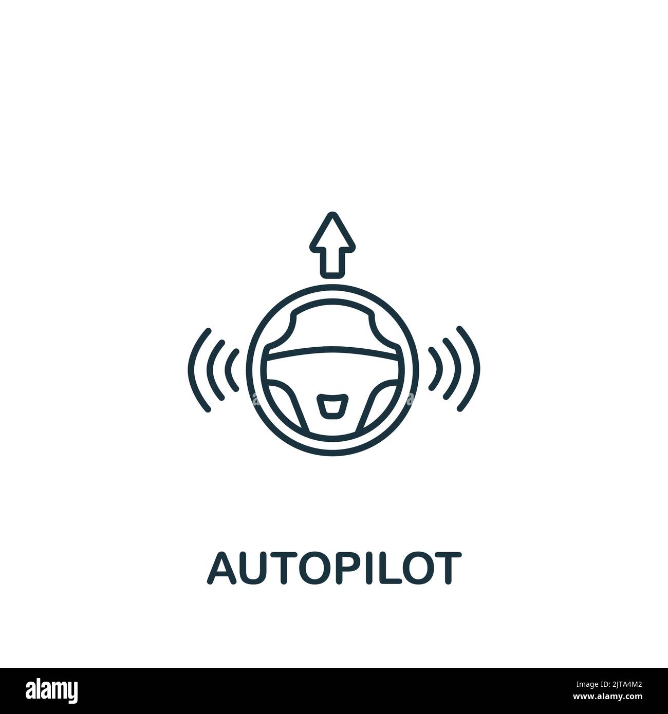 Autopilot icon. Line simple icon for templates, web design and