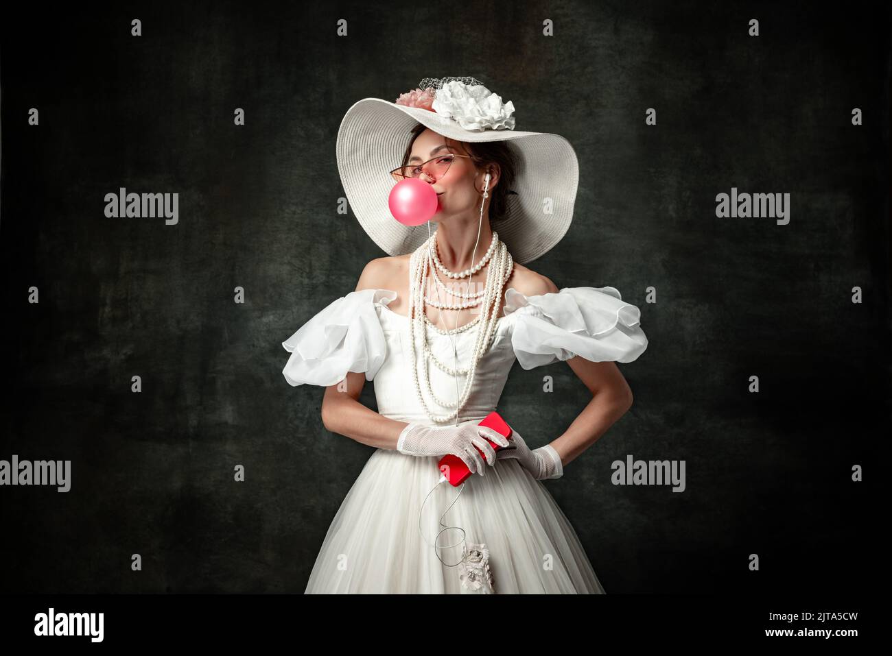 Having Fun Renaissance Young pretty woman in image of medieval renaissance style lady having ...