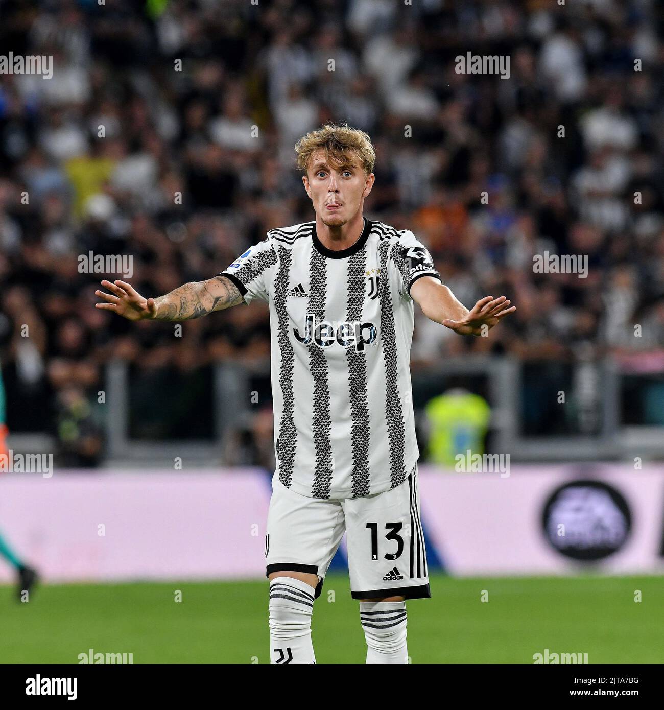 Nicolo Rovella Juventus Fc Looks On Editorial Stock Photo - Stock Image