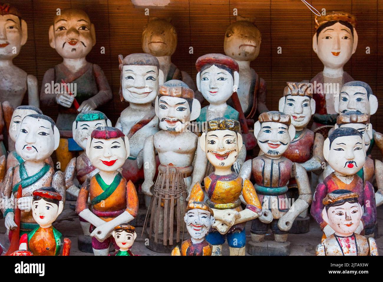 Vietnam, Hanoi water puppets for sale as ssouvenirs Stock Photo
