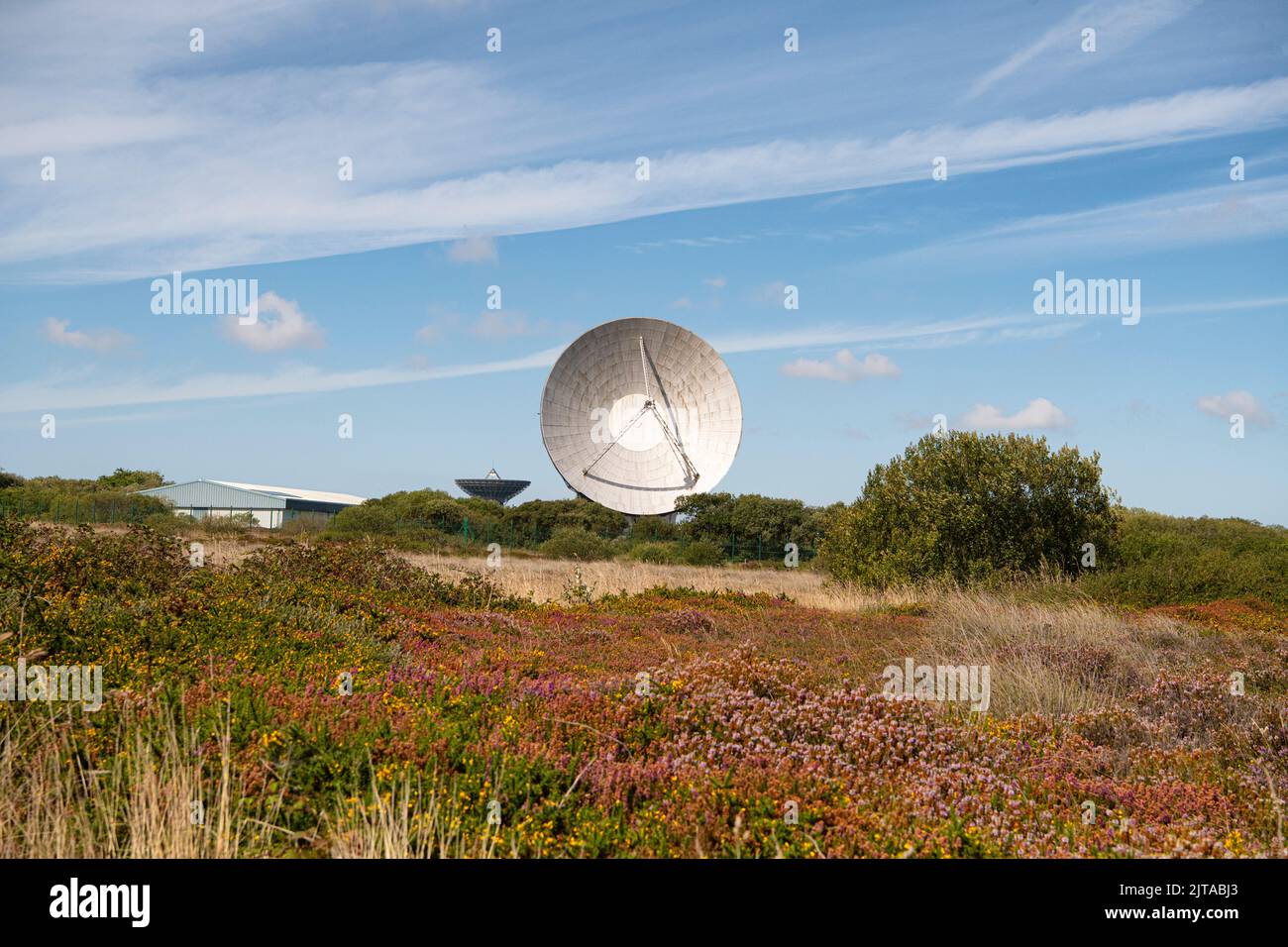 Cornwall,plays a part in Artemis 1 launch, Goonhilly Earth Station Stock Photo