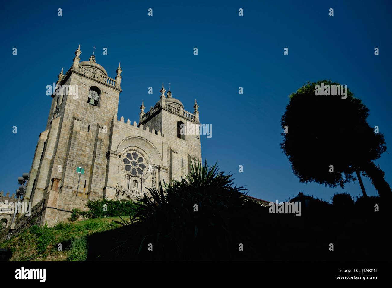 View of the Porto Cathedral also know as Se do Porto, Portugal. Stock Photo