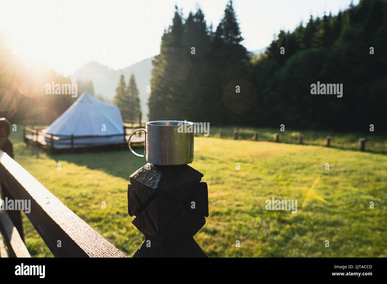 Glamping Fancy Camping Front & Back Coffee Mug