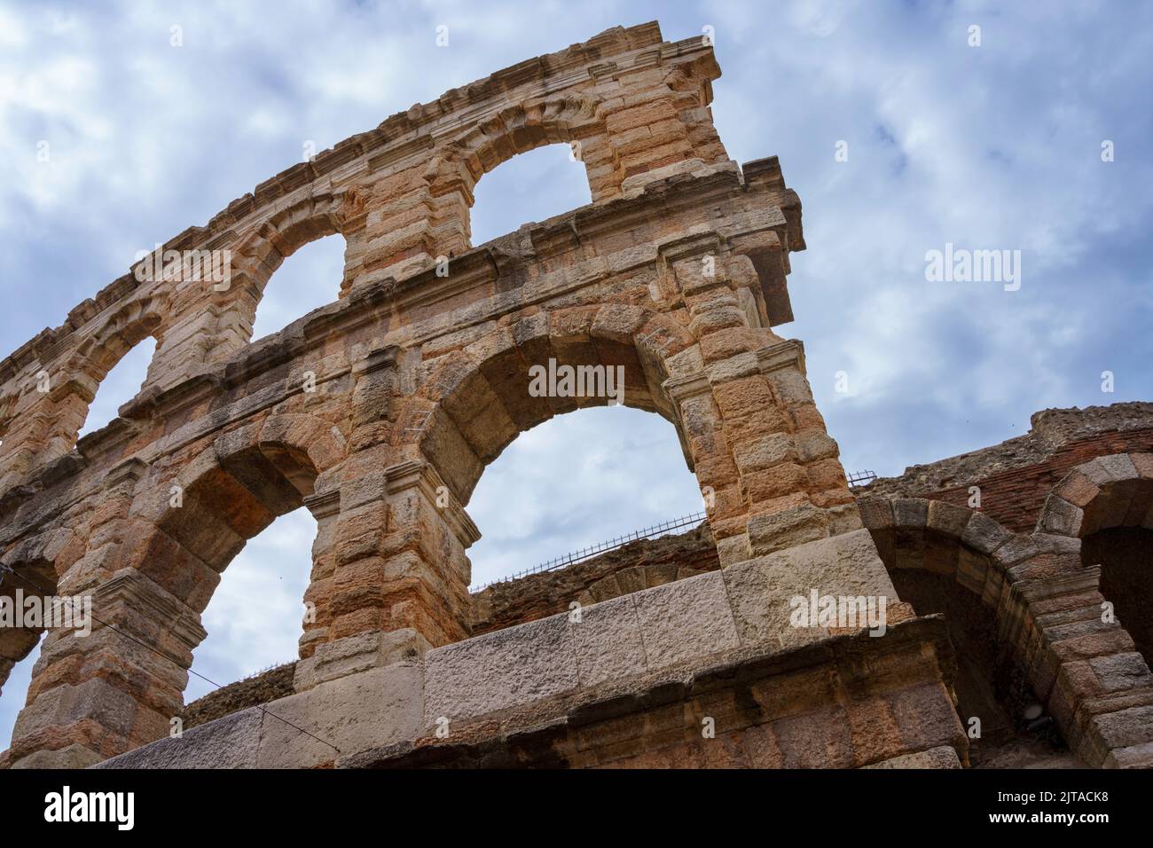 Verona, Veneto, Italy: exterior of the famous Arena, Roman theatre ...