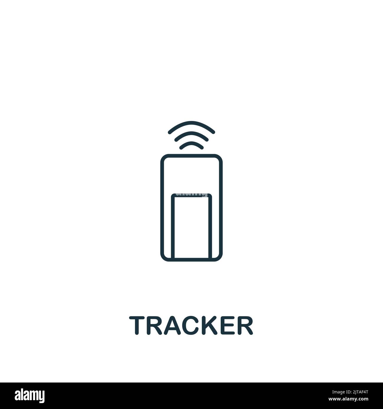 Tracker icon. Line simple icon for templates, web design and ...