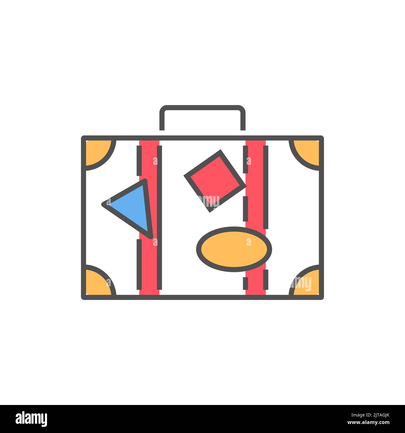 Suitcase Related Vector Filled Outline Icon Stock Vector