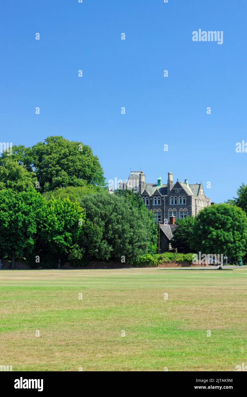 Nazareth House Children's Home from Blackwier Park, Cardiff, Wales, UK