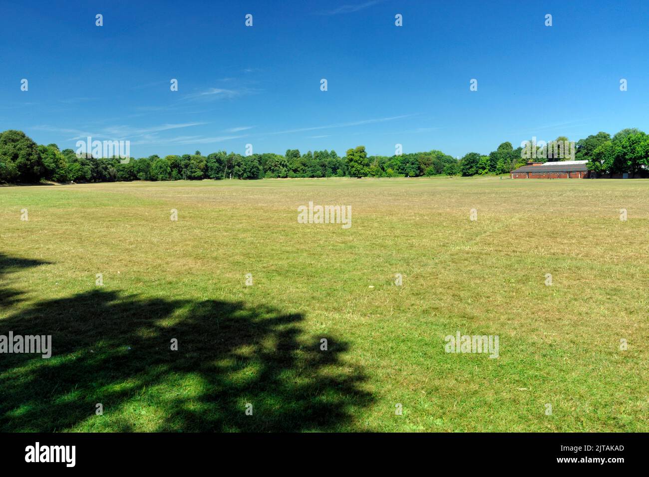 Blackwier park and changing rooms, Cardiff, Wales. Stock Photo