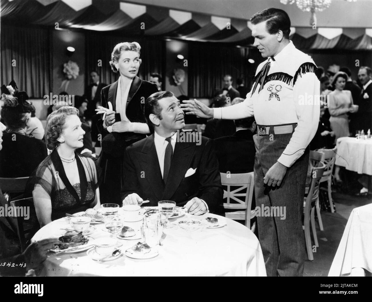 DOROTHY McGUIRE CLARK GABLE (in cameo appearance playing himself) and HOWARD KEEL in CALLAWAY WENT THATAWAY 1951 directors / writers MELVIN FRANK and NORMAN PANAMA Metro Goldwyn Mayer Stock Photo