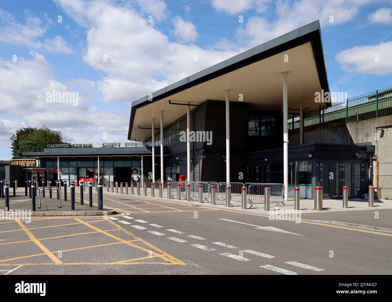 Car park outside Cardiff Central station, Cardiff, South Glamorgan, Wales  Stock Photo - Alamy