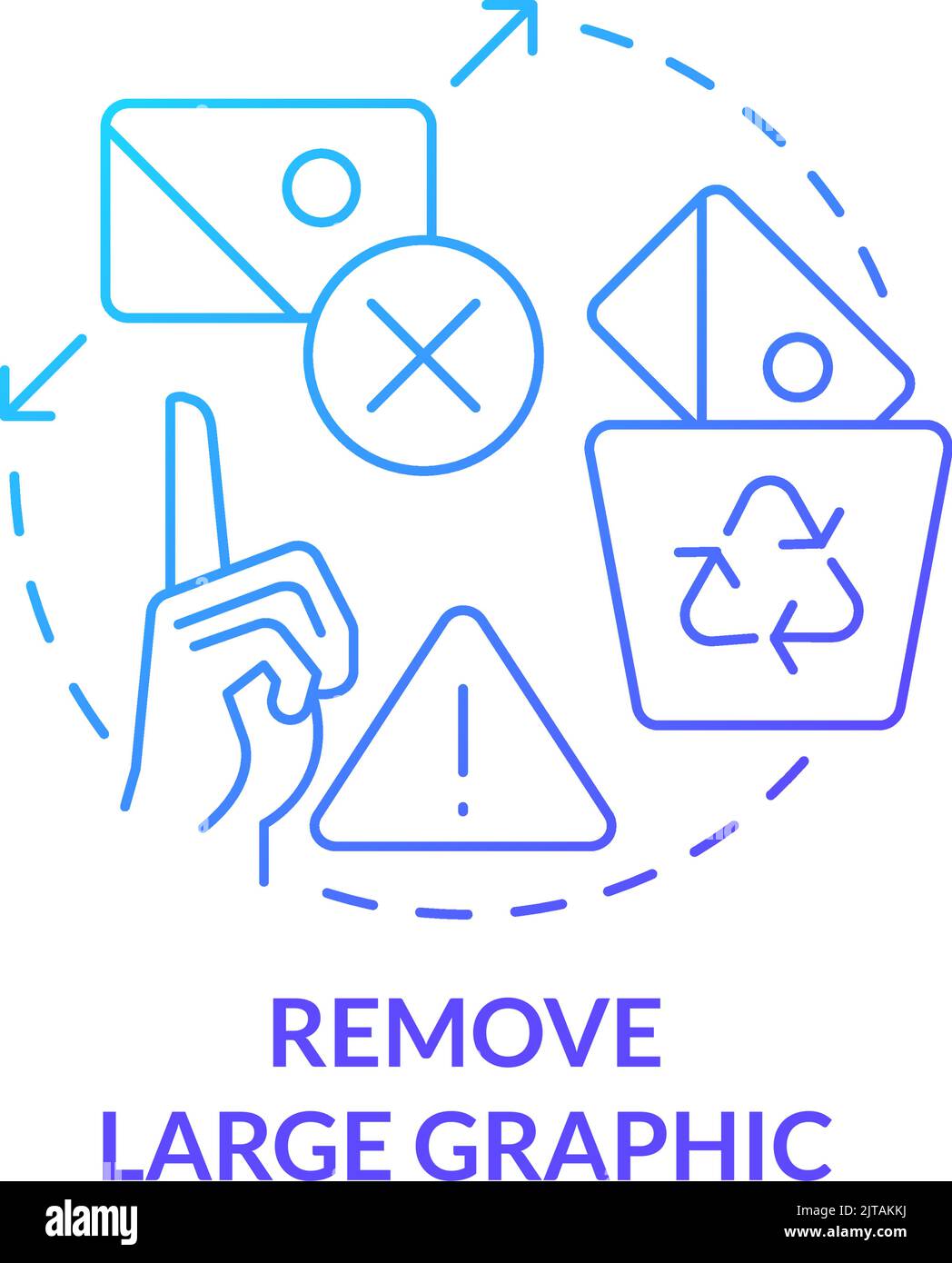Remove large graphic blue gradient concept icon Stock Vector Image ...