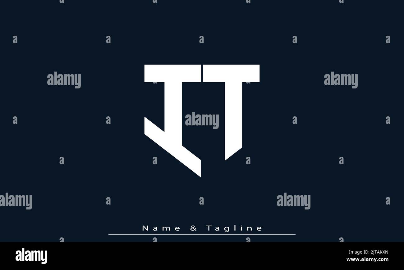 Alphabet letters Initials Monogram logo IT , TI Stock Vector