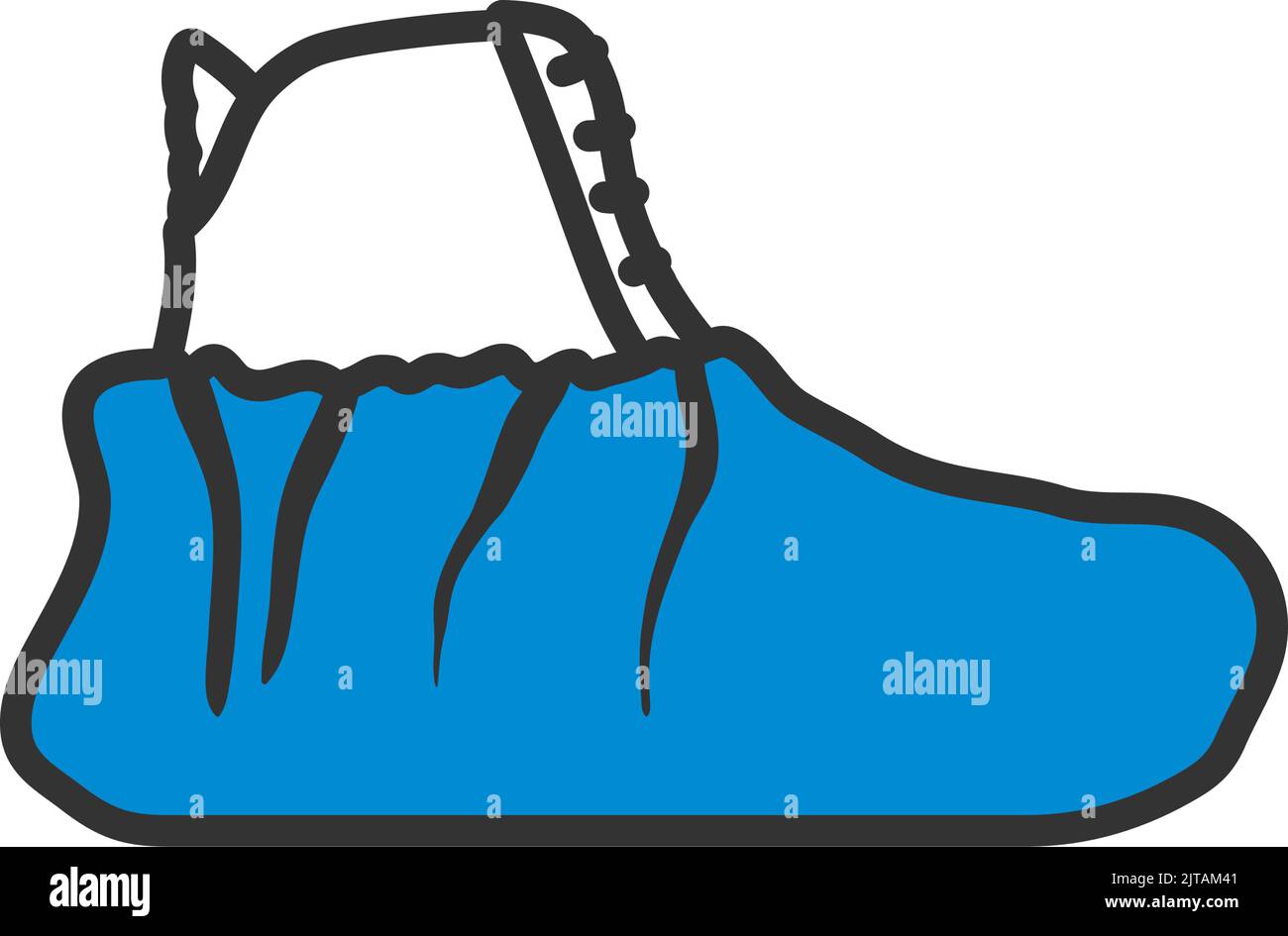 Shoe Covers Icon. Editable Bold Outline With Color Fill Design. Vector Illustration Stock Vector