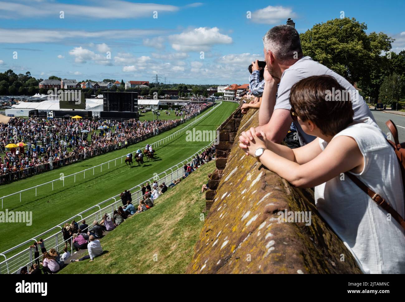 Ebro River and Ben Curtis win the Freddie Wilson Queensferry Stakes at Chester Racecourse, Sunday 31st July 2022 Stock Photo